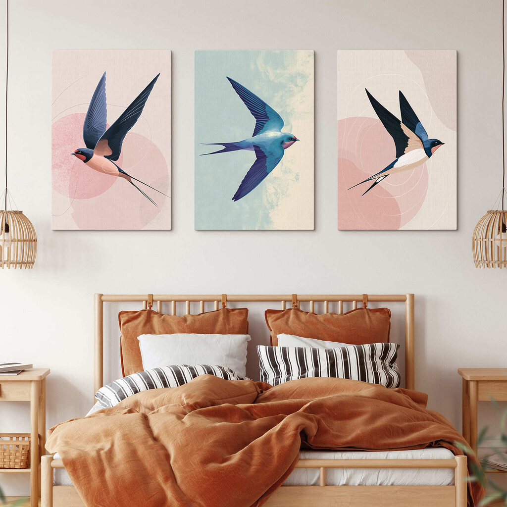 Een vogel die door de lucht vliegt — interieur 1