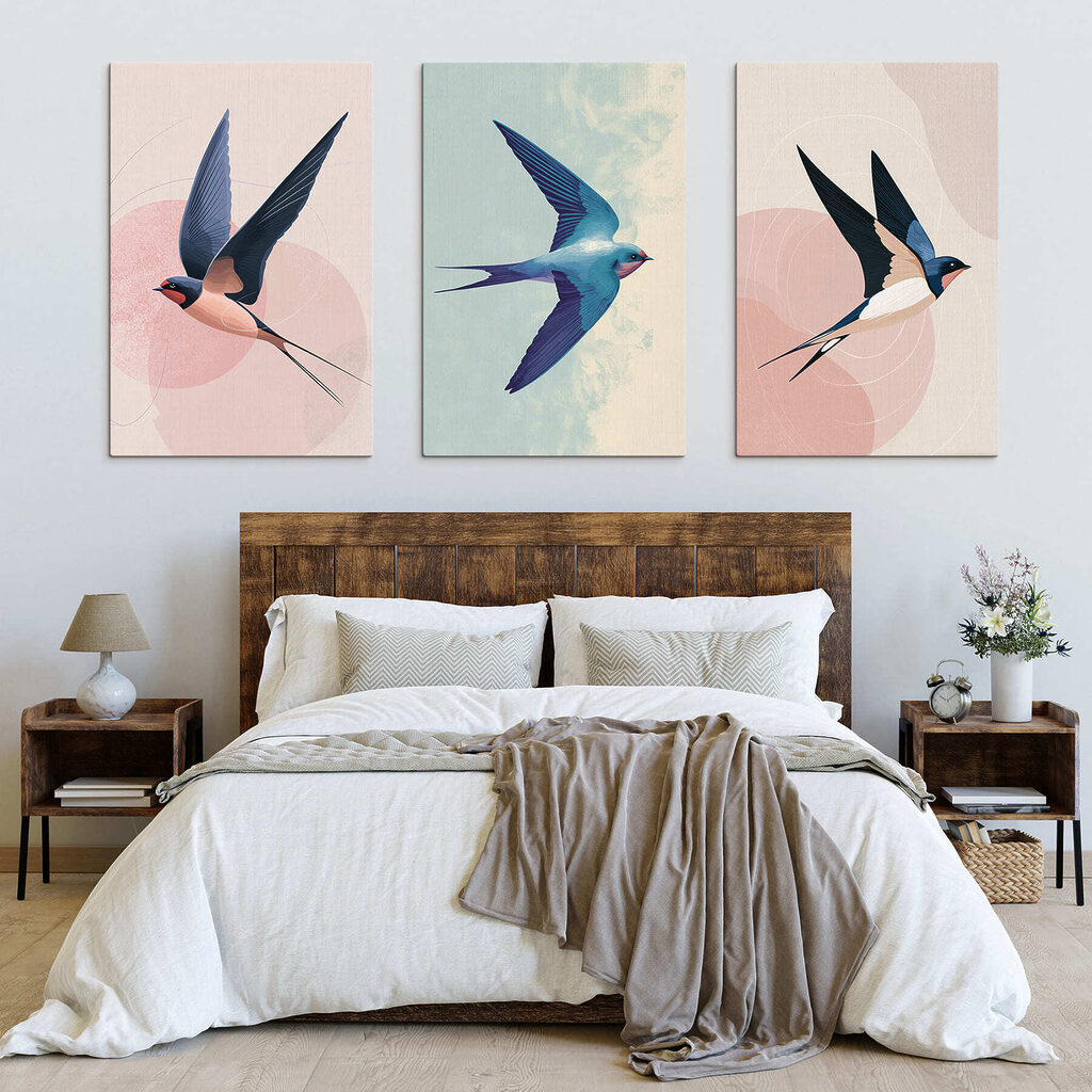 Een vogel die door de lucht vliegt — interieur 2