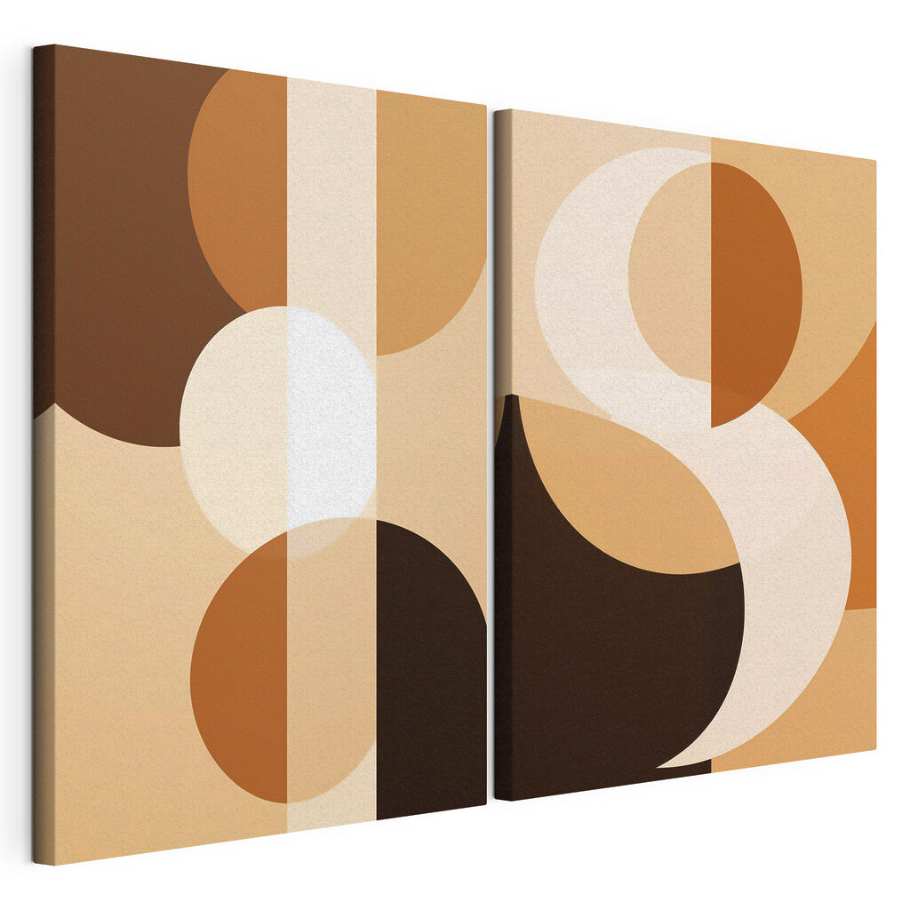 Abstracte vormen in warme tinten — productweergave