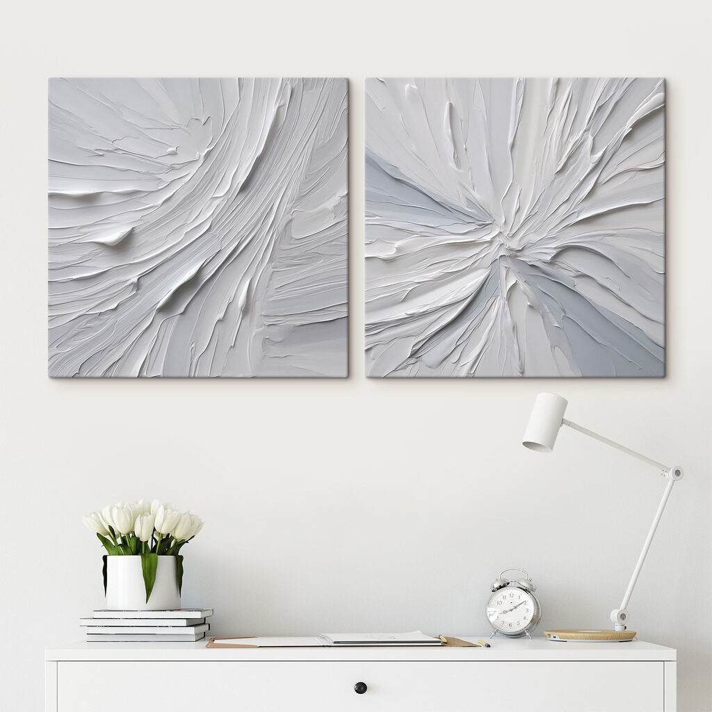 Vloeiende texturen in zachte tinten — interieur 1