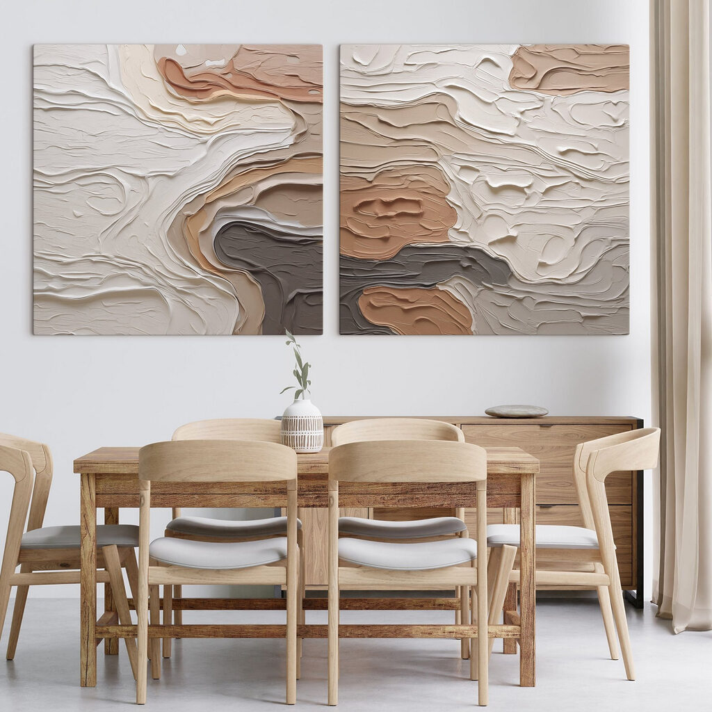 Vloeiende lijnen in warme, aardse tinten — interieur 2