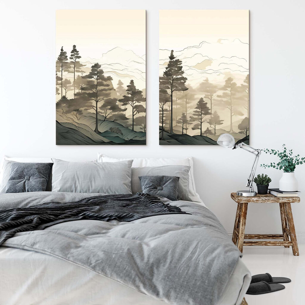 Screenshot van een schilderij van een bos — interieur 2