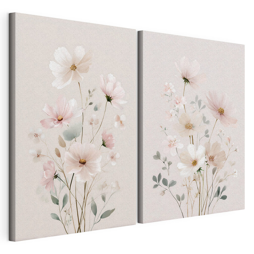 Een paar bloemen op een witte achtergrond — productweergave