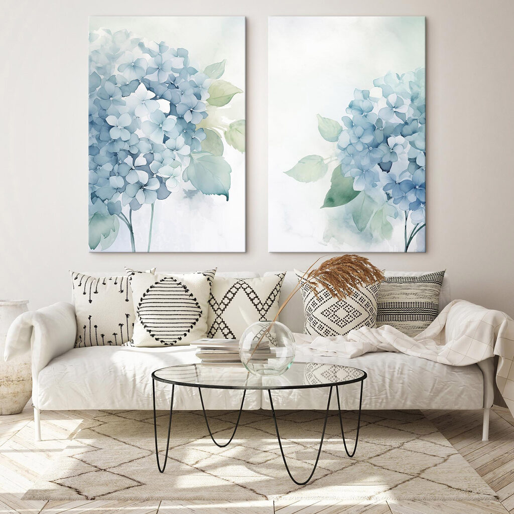 Schilderij van bloemen en bladeren — interieur 1