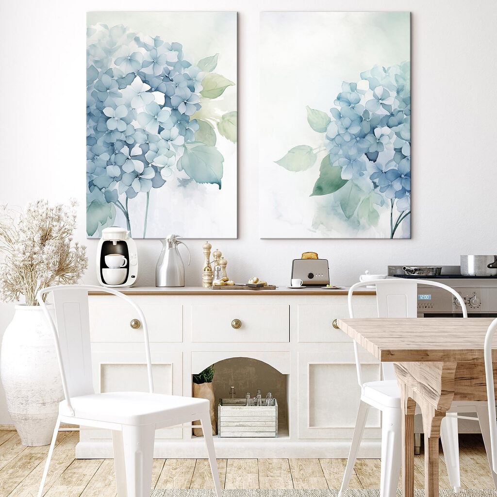 Schilderij van bloemen en bladeren — interieur 2