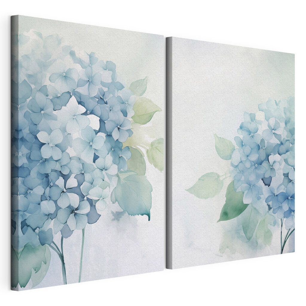 Schilderij van bloemen en bladeren — productweergave
