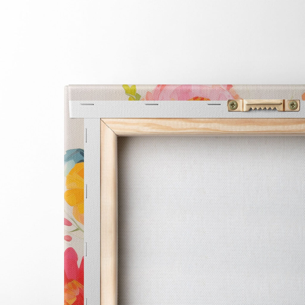 Collage van bloemenschilderijen — achterkant