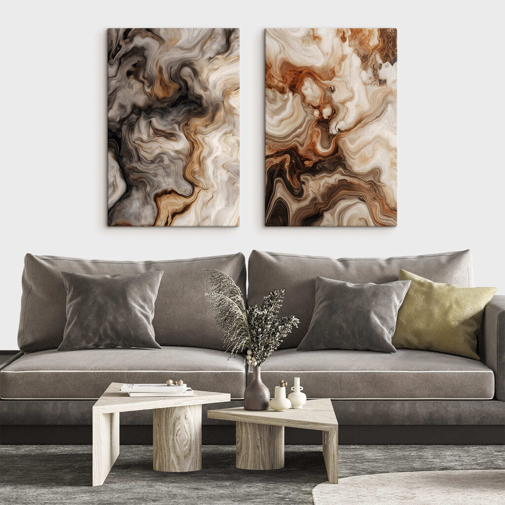 Elegante krullen in aardetinten in een interieur