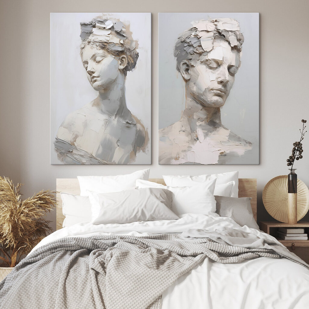Collage van het hoofd van een vrouw — interieur 2