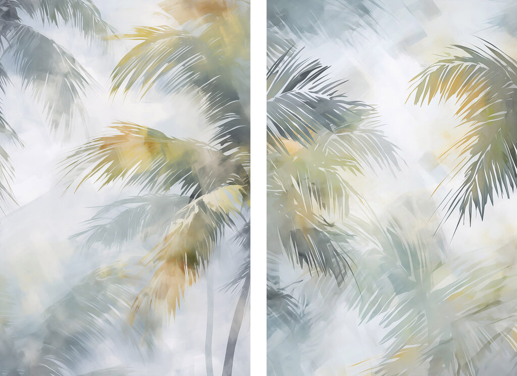 Palmbomen in de lucht — volledig ontwerp