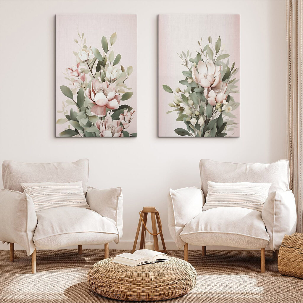 Verfijnde bloemen in zachte tinten — interieur 2