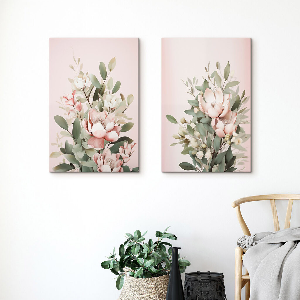Verfijnde bloemen in zachte tinten — interieur 1
