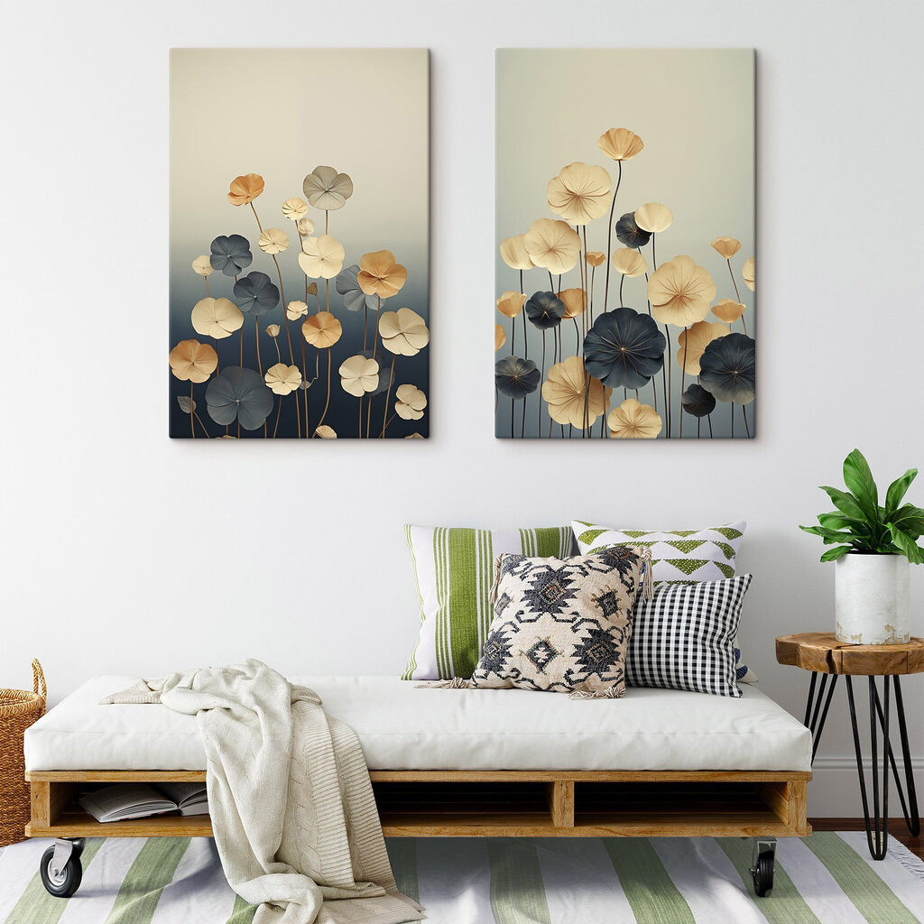 Verfijnde bloemen in zachte kleuren — interieur 2