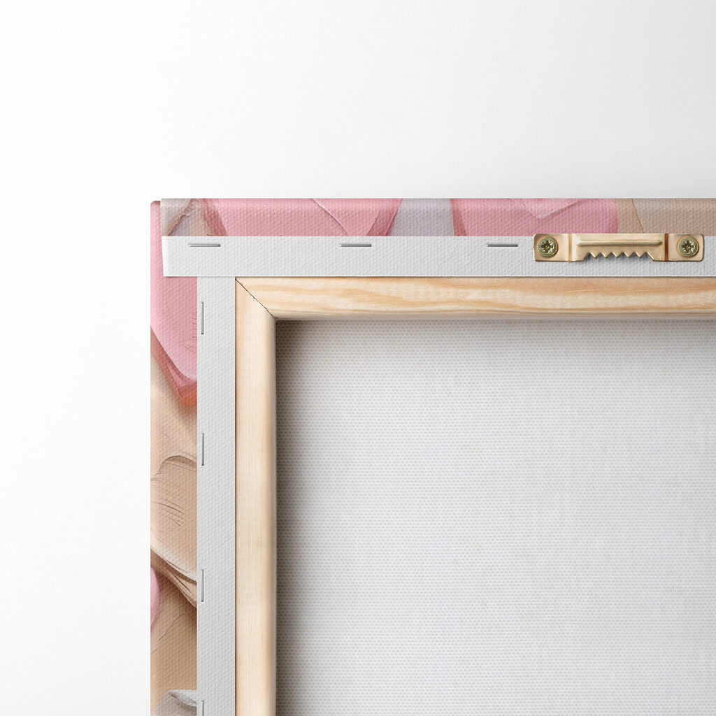 Collage van roze en witte hartjes — achterkant