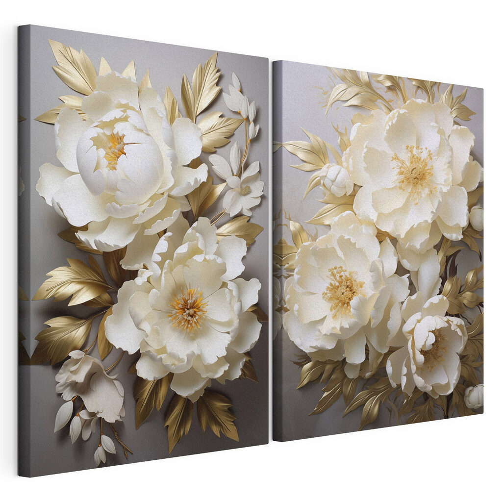 Collage van witte bloemen — productweergave
