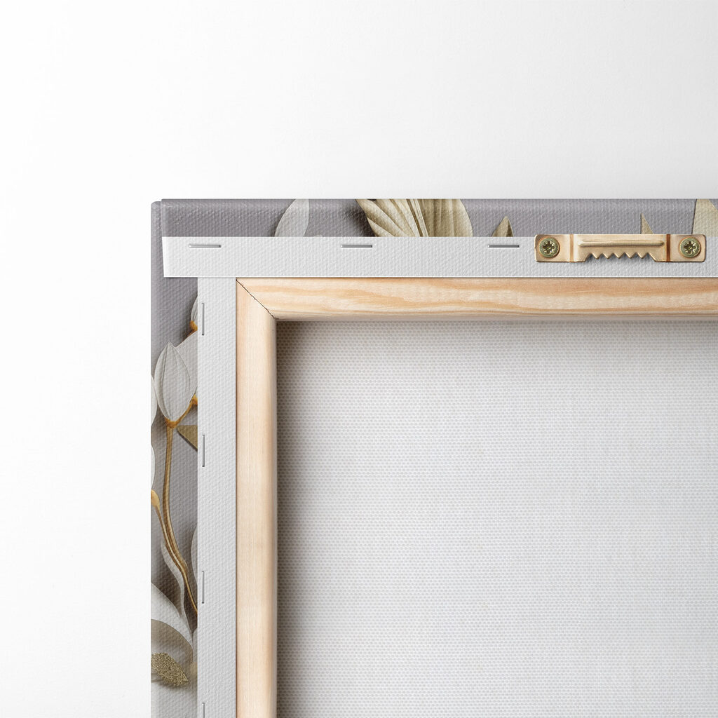 Collage van witte bloemen — achterkant