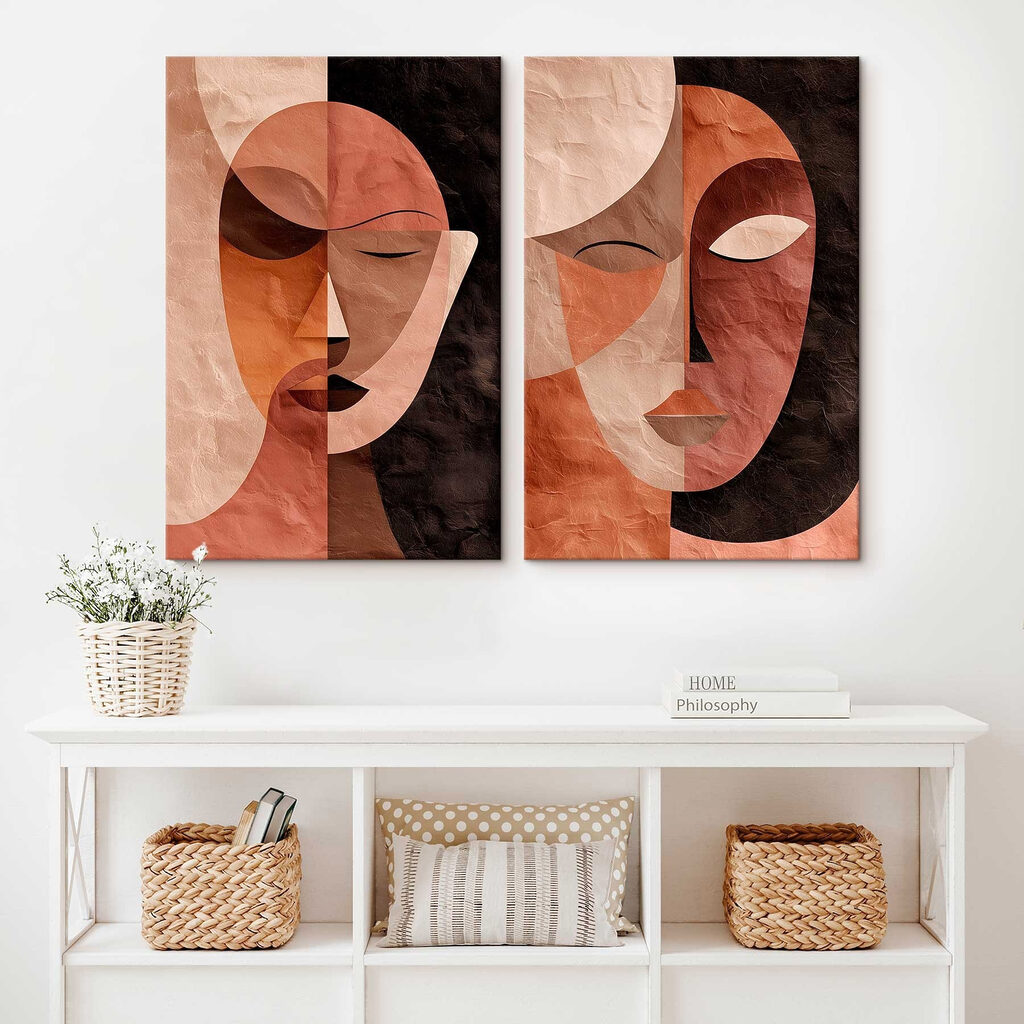 Een paar gezichten in verschillende kleuren — interieur 2