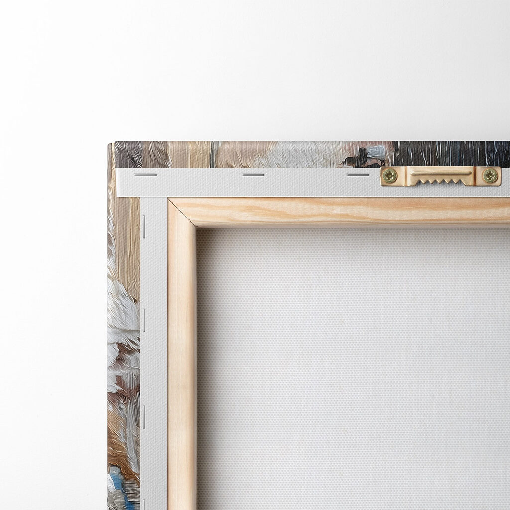 Abstracte compositie in zachte tinten — achterkant