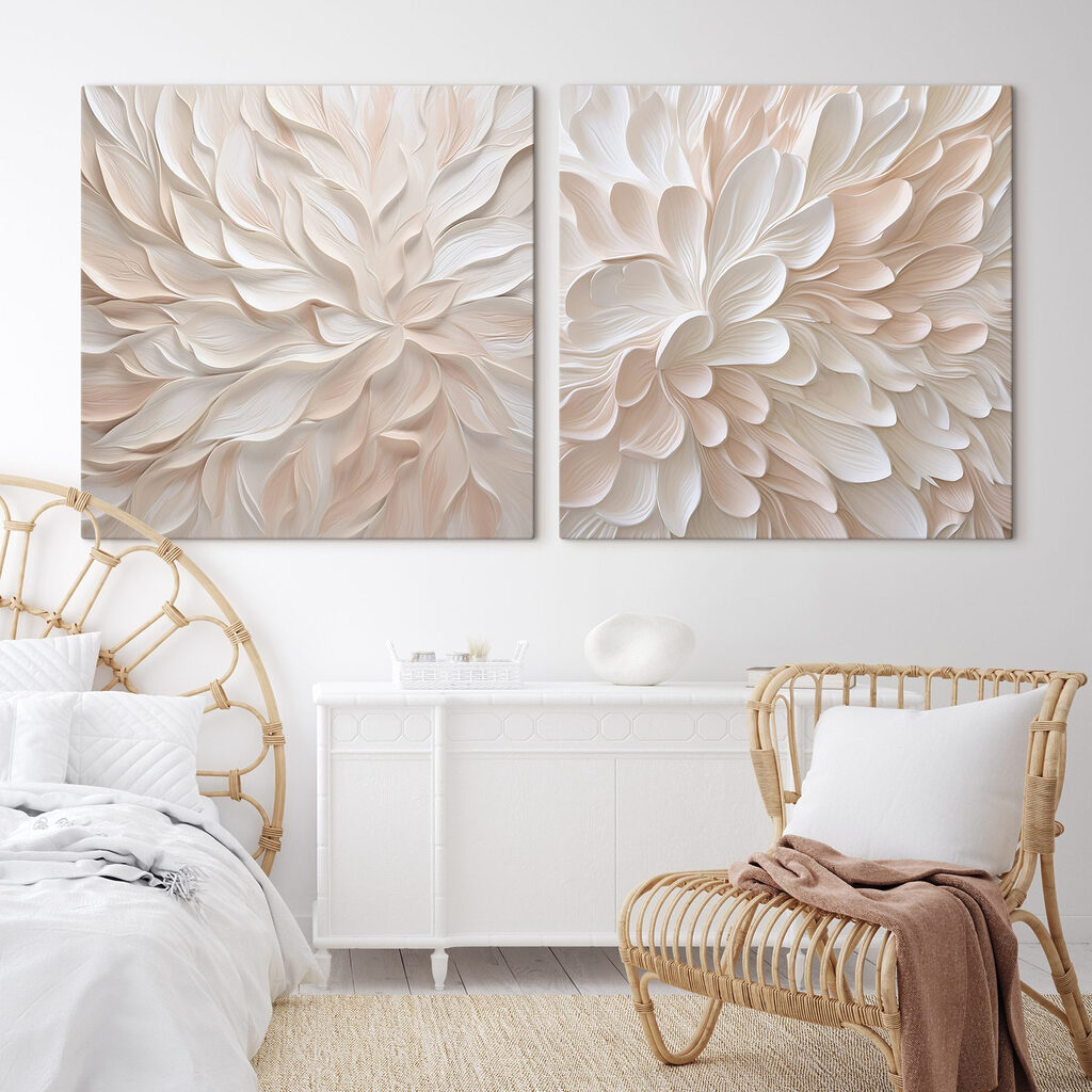 Zachte bloemblaadjes in pasteltinten — interieur 1