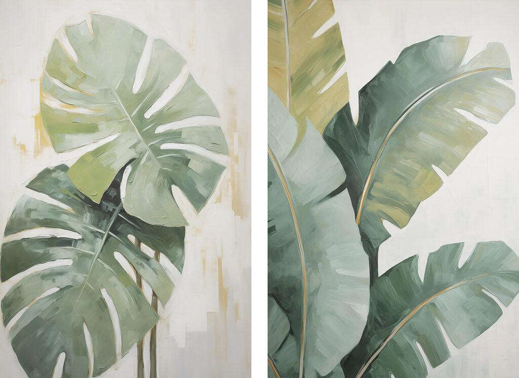 Schilderij van een plant — volledig ontwerp