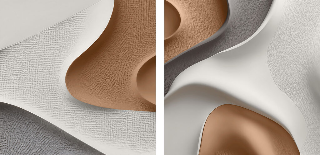 Elegante rondingen in contrasterende tinten — volledig ontwerp