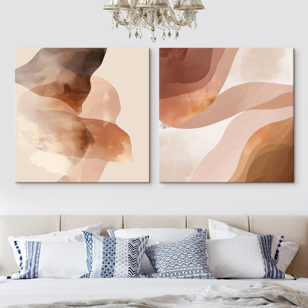 Abstracte vormen in warme tinten — interieur 1