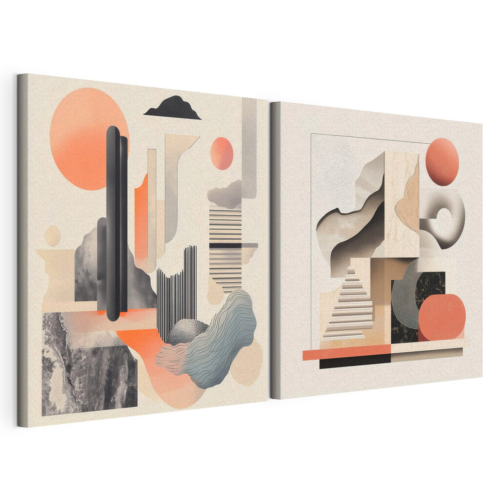 Collage van verschillende vormen en kleuren — productweergave