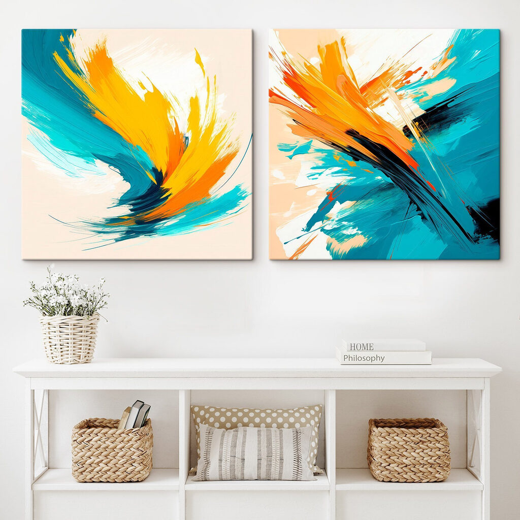 Twee kunstwerken in verf — interieur 2