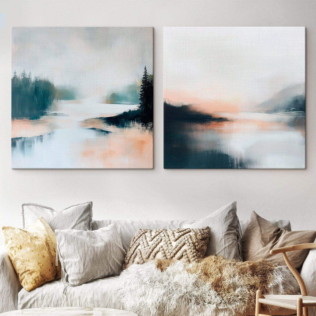 Schilderij van een meer en een boom — interieur 2