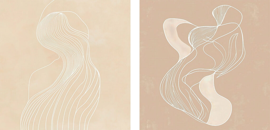 Een paar foto’s van een vrouw — volledig ontwerp
