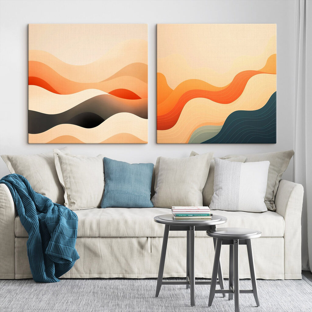 Spectrale golven in rustgevende tinten — interieur 2