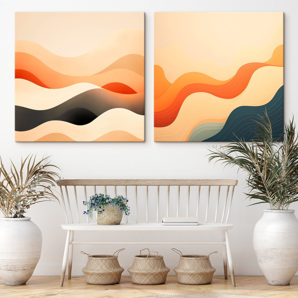 Spectrale golven in rustgevende tinten — interieur 1
