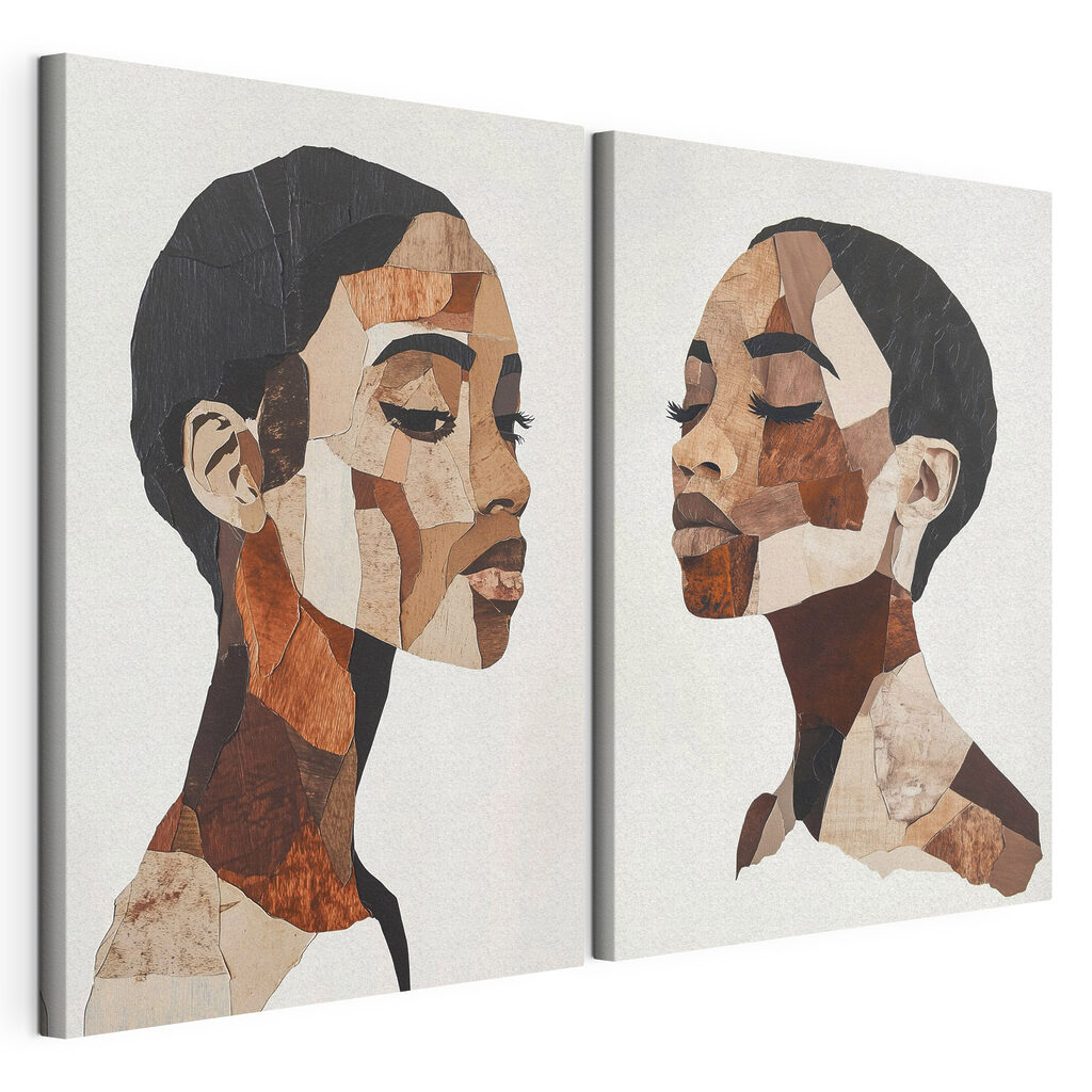 Collage van het gezicht van een vrouw — productweergave