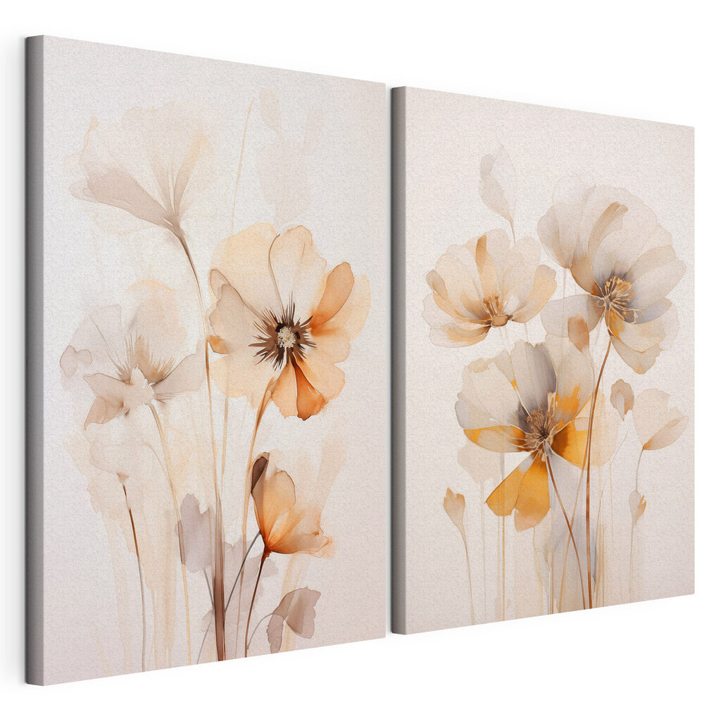 Schilderij van bloemen op een witte ondergrond — productweergave