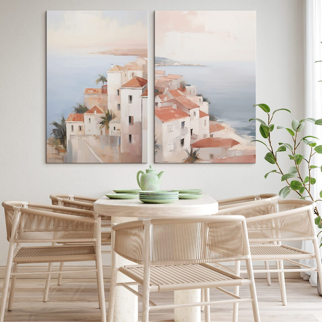 Schilderij van een stad op een klif — interieur 2