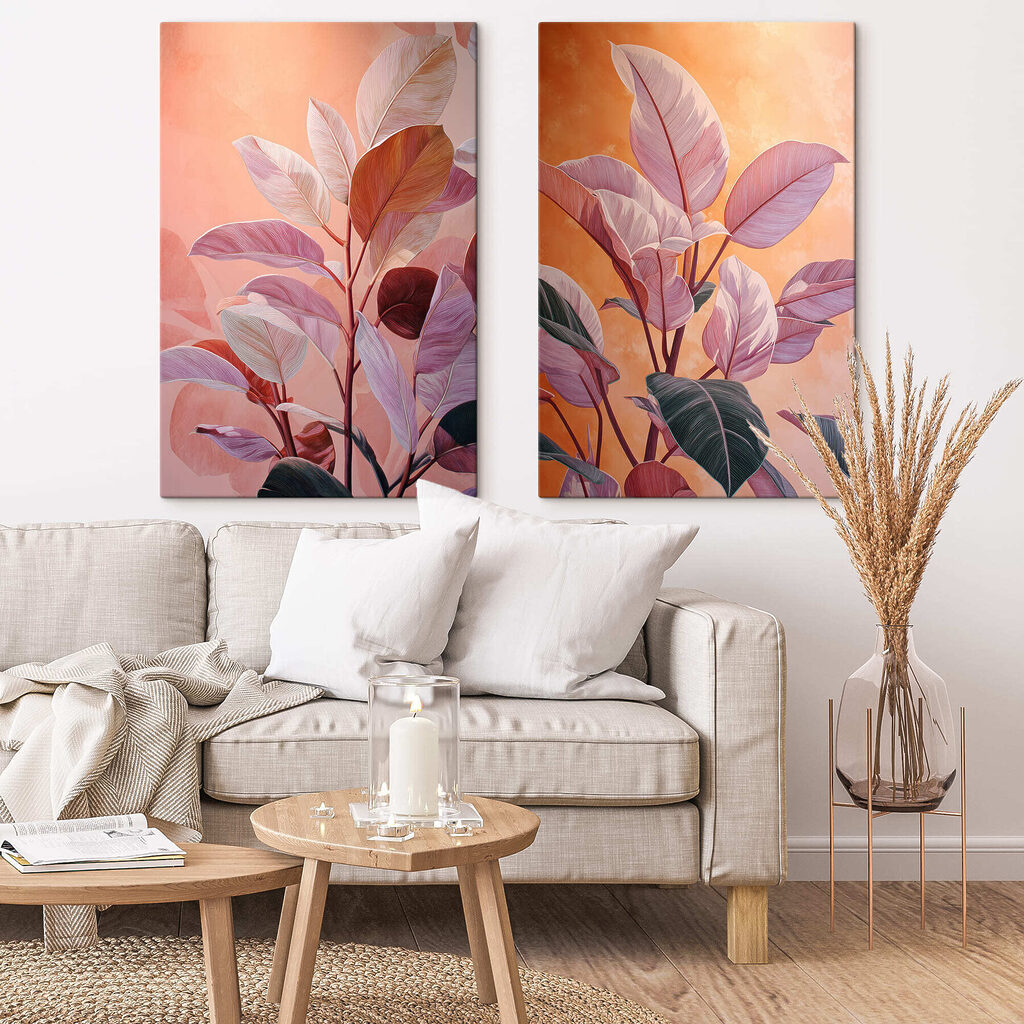 Speelse tinten van de schoonheid van de natuur in een interieur