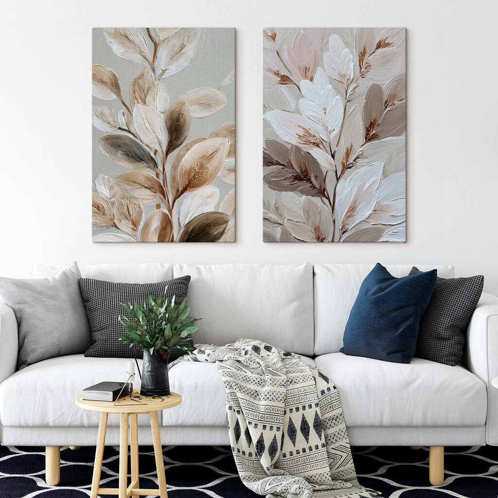 Fijne blaadjes in zachte tinten — interieur 1