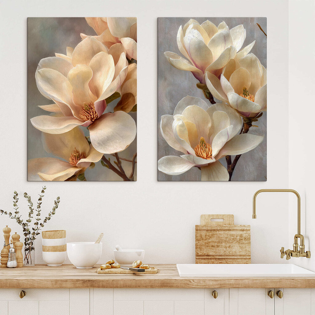 Verfijnde bloemen in zachte tinten — interieur 2