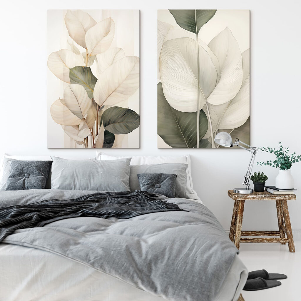 Fijne blaadjes in zachte tinten — interieur 1