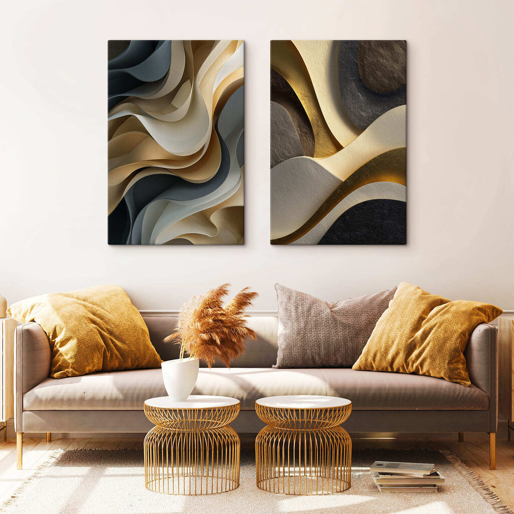Vloeiende vormen in harmonieuze kleuren — interieur 1