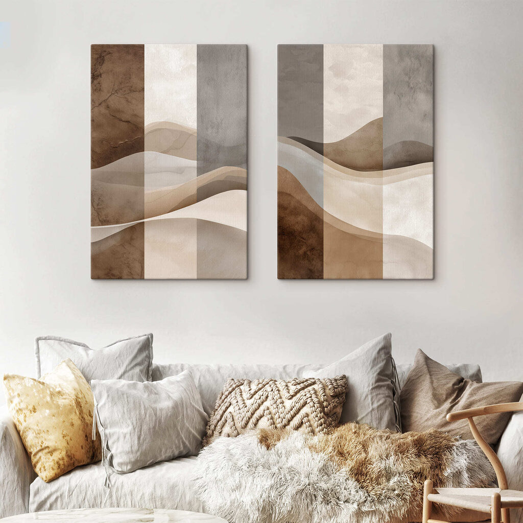 Twee foto's van een woestijn — interieur 1