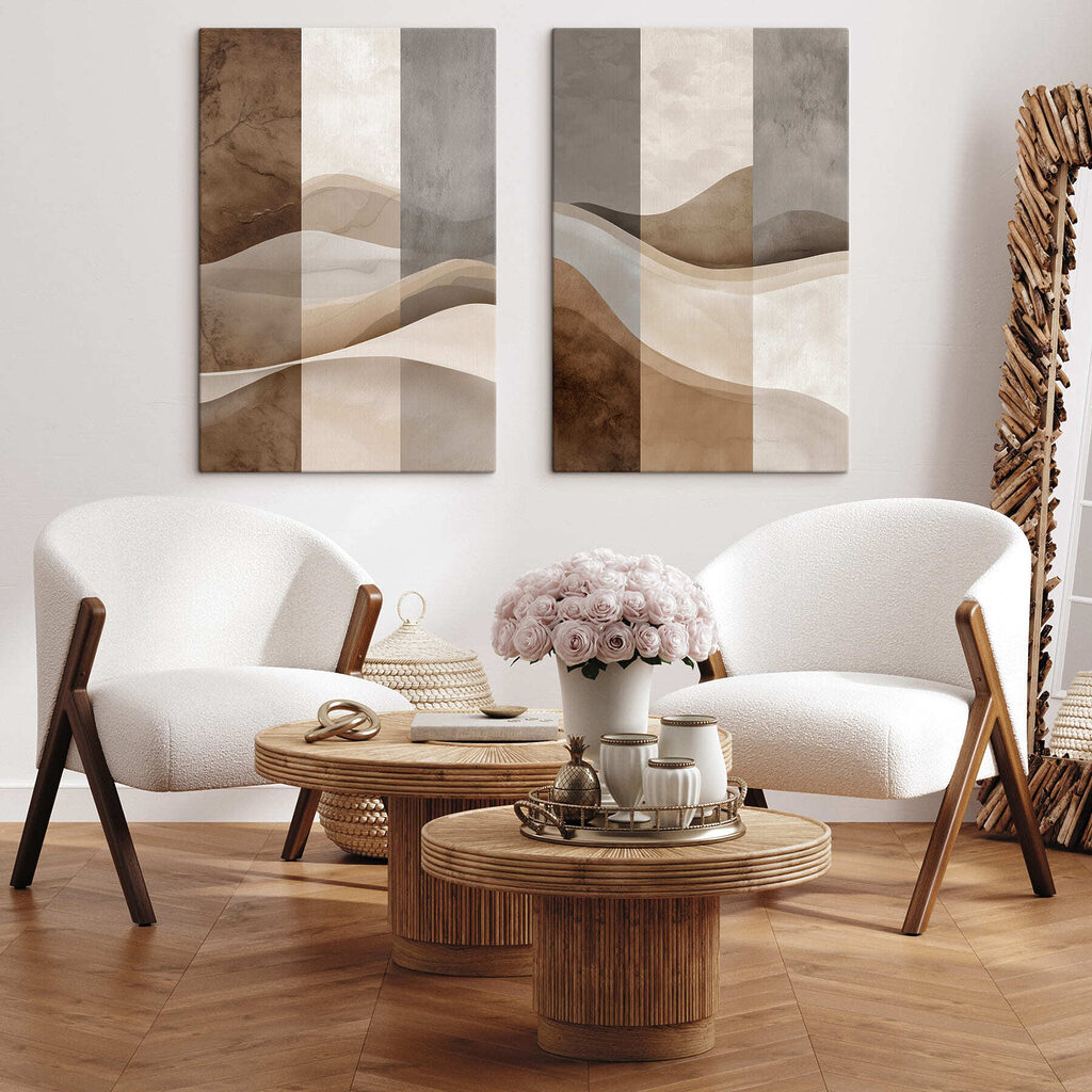 Twee foto's van een woestijn — interieur 2