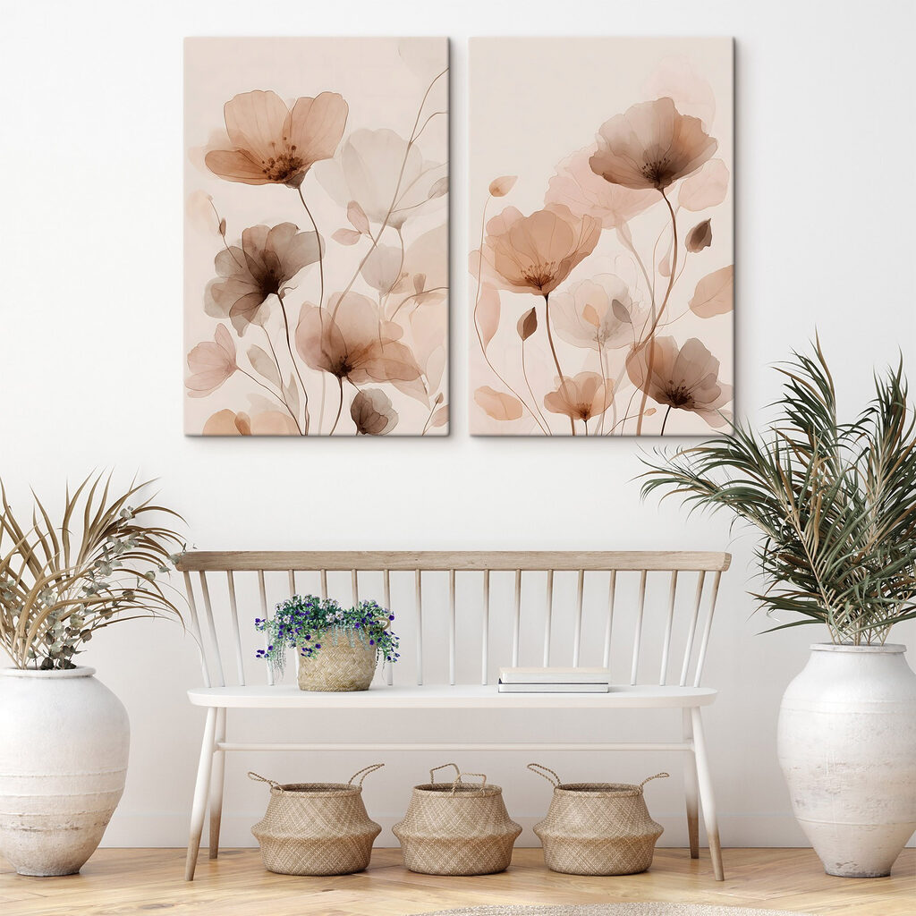 Zachte bloemen in subtiele tinten — interieur 2