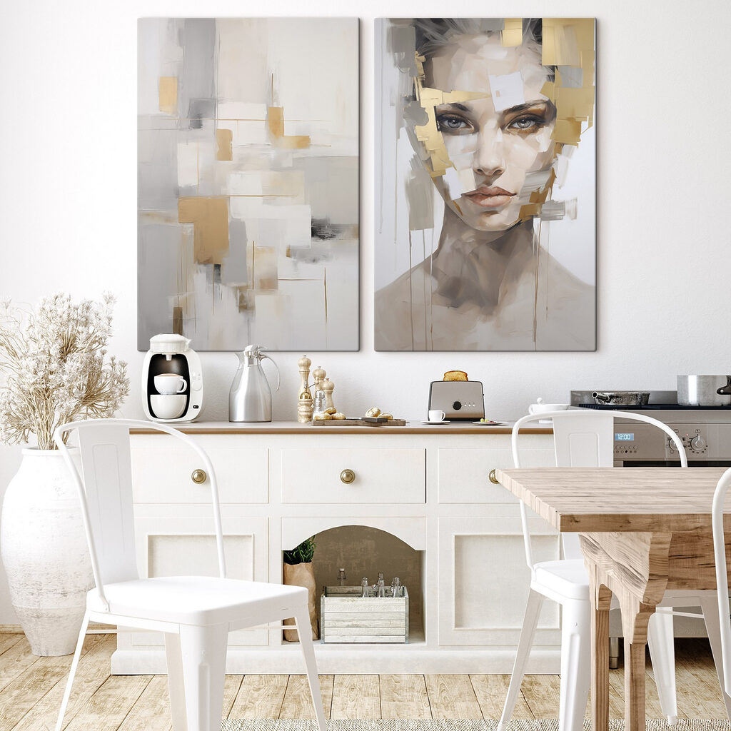 Schilderij van het gezicht van een vrouw — interieur 2