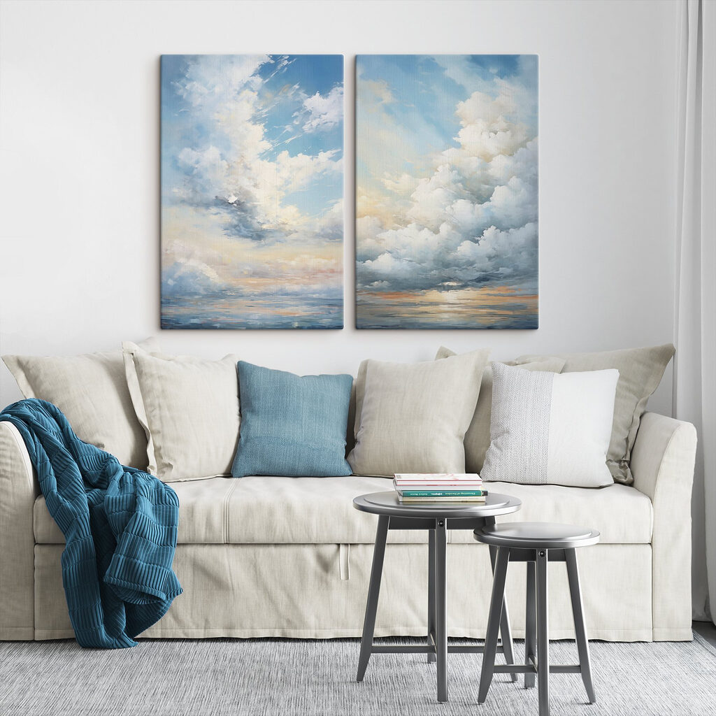 Schilderij van wolken aan de hemel — interieur 2