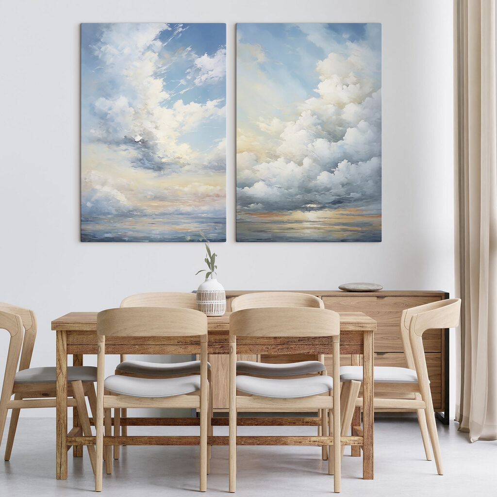Schilderij van wolken aan de hemel — interieur 1