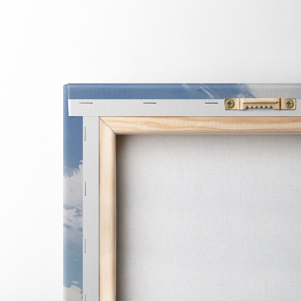 Schilderij van wolken aan de hemel — achterkant