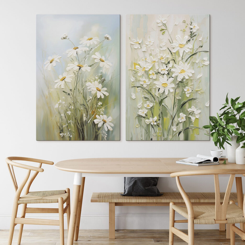 Schilderij van bloemen op doek — interieur 2