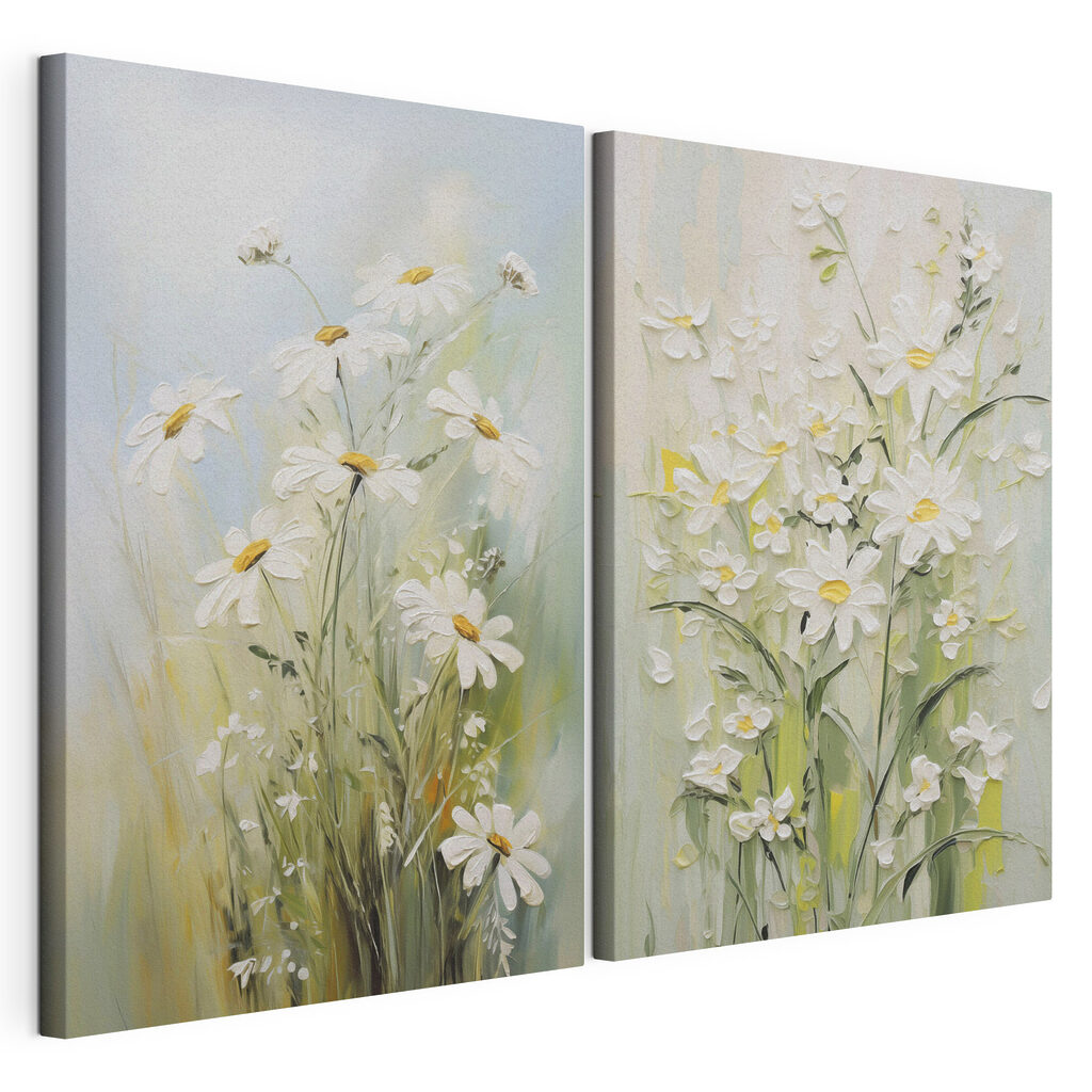 Schilderij van bloemen op doek — productweergave