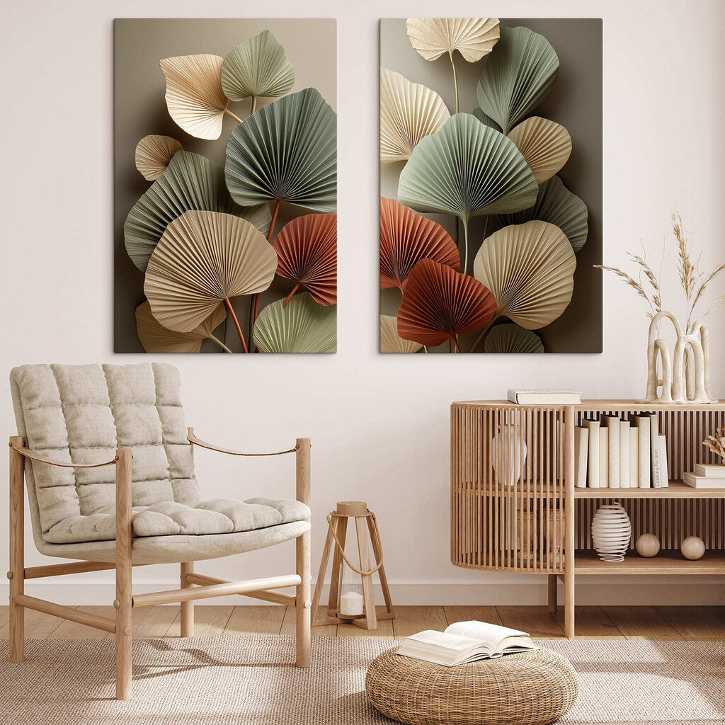 Elegant blad in zachte tinten in een interieur